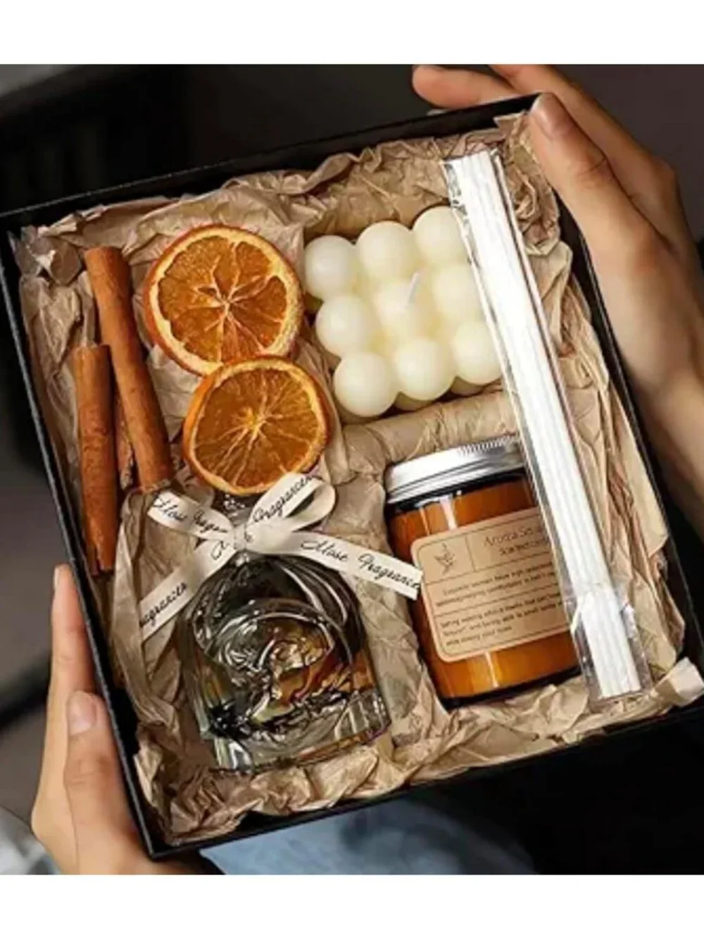 Long-Lasting Botanical Fragrance Candle & Reed Diffuser Gift Set for Home Décor